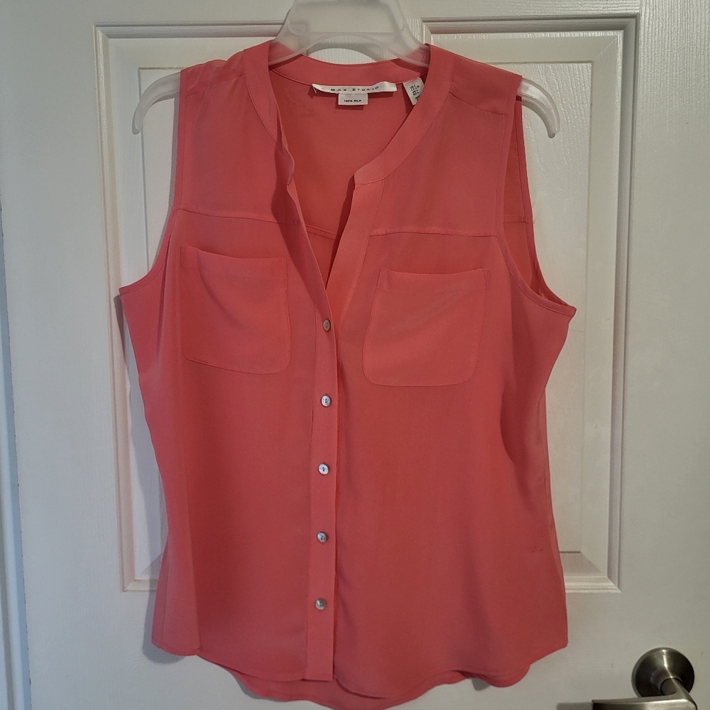 Max Studio Coral Sleeveless Blouse